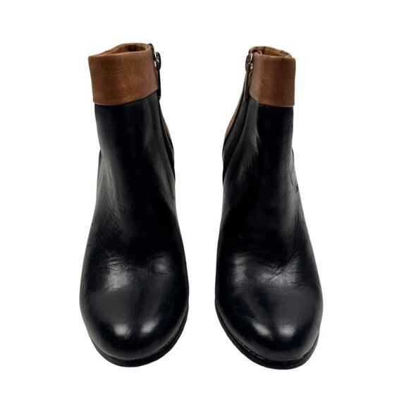 Sam Edelman "Shay" Two-Toned Black/Saddle Booties Women's Size 6M - Picture 3 of 10